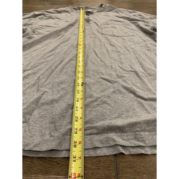 Duluth Trading Mens Gray 1/4 Button Pullover Longtail T Long Sleeve Pocket Sz XL - Picture 7 of 7